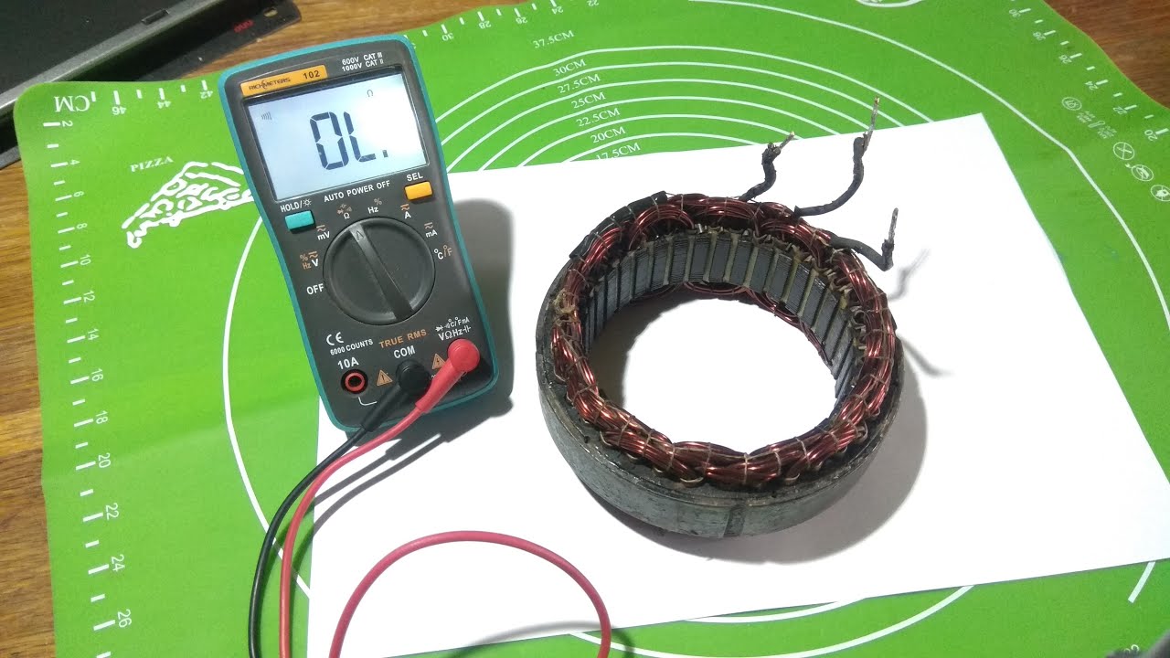 как проверить обмотку статора генератора. how to check the generator stator winding.