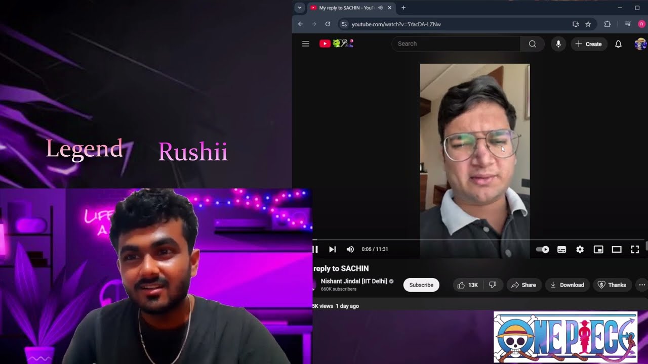 Legend Rushii Reacted on NISHANT Balm VS PW Sir🤣