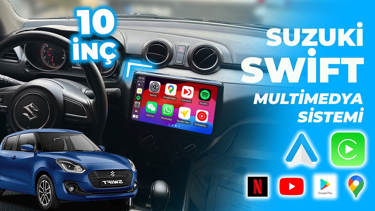 SUZUKİ SWİFT ➡ KABLOSUZ CARPLAY & KABLOSUZ ANDROİDAUTO UYGULAMASI 22-795