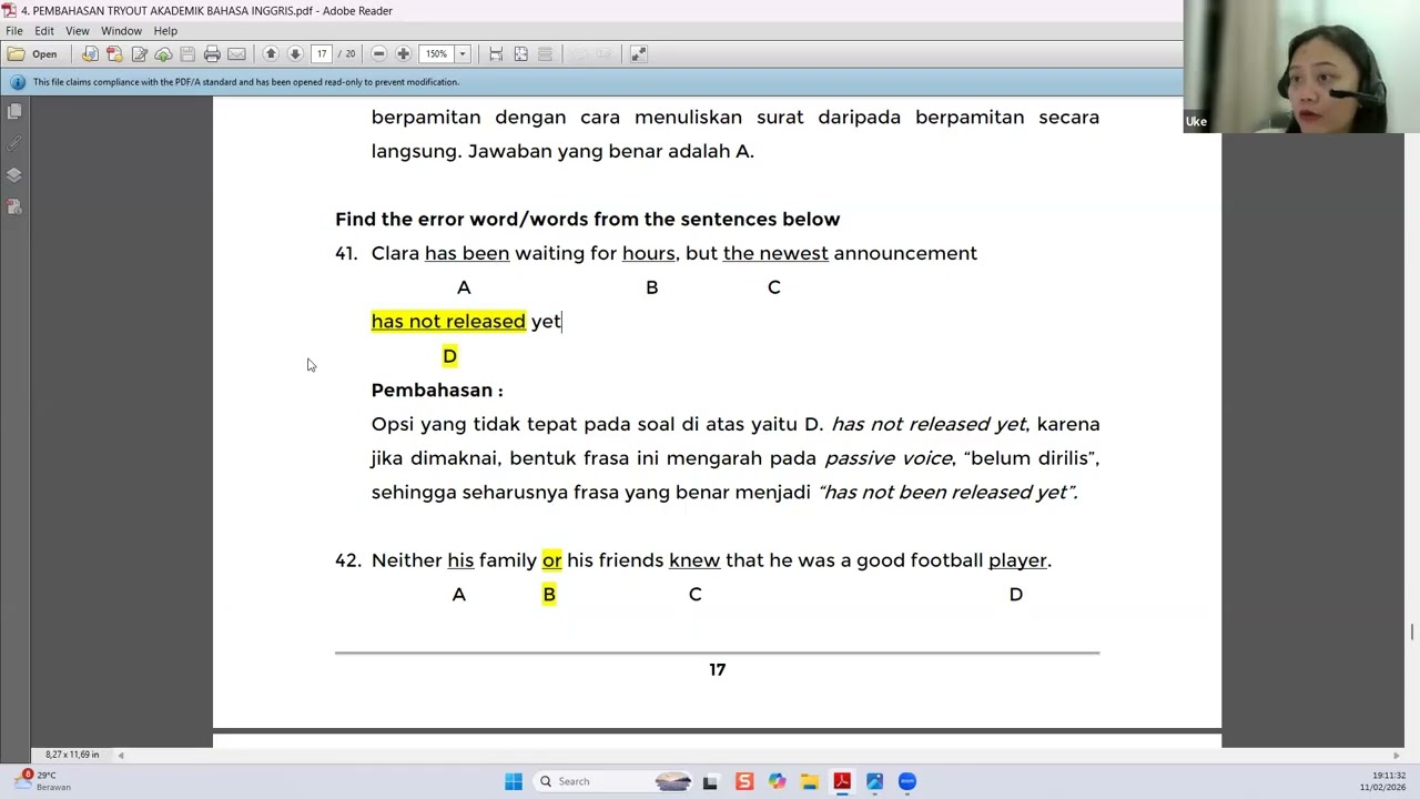 Bimbel Private Bahasa Inggris (11/2/2026)