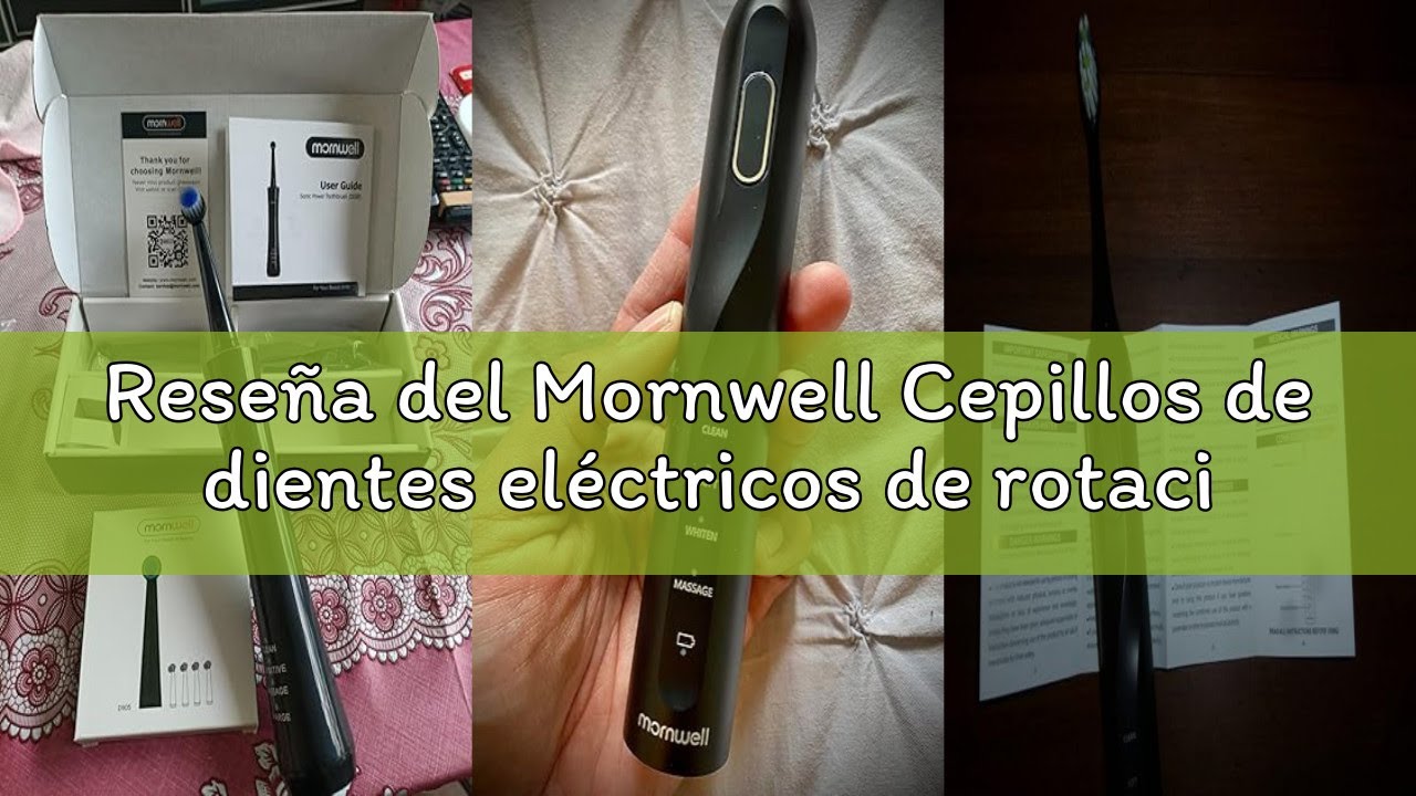 Reseña del Mornwell Cepillos de dientes eléctricos de rotación Adultos 2 Cabezales, Carga Rápida y U
