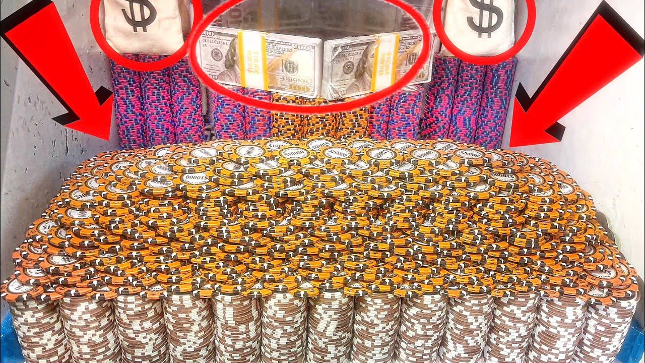 WORLD&rsquo;S &ldquo;LARGEST&rdquo; POKER CHIP MANSION CRASHED DOWN! HIGH LIMIT COIN PUSHER MEGA MONEY JACKPOT!