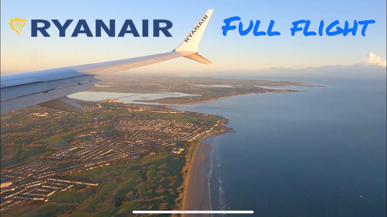 [4K] Manchester ✈ Dublin | Full Flight | Ryanair | Boeing 737-8200 | EI-HAW | 16/11/2022