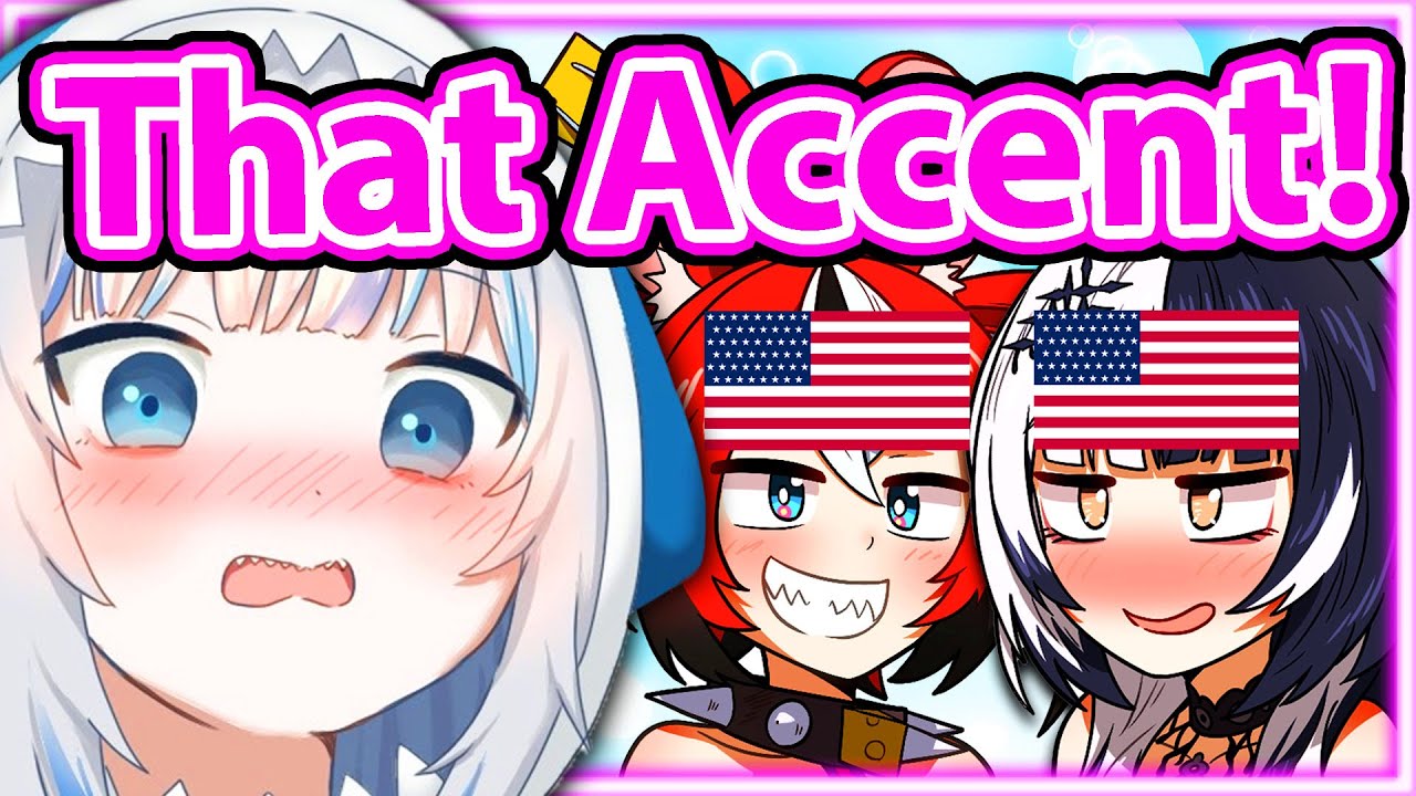 Gura When Bae and Shiori Tries To Speak in American Accent 【Hololive EN】