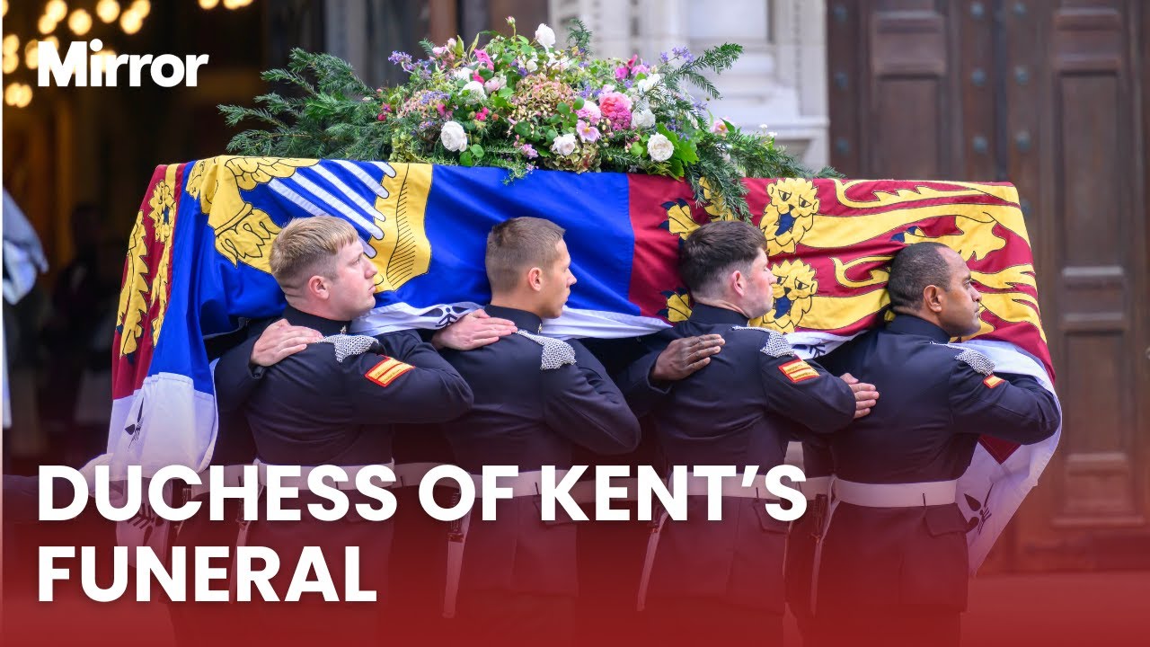 Royals arrive for the Duchess of Kent’s funeral