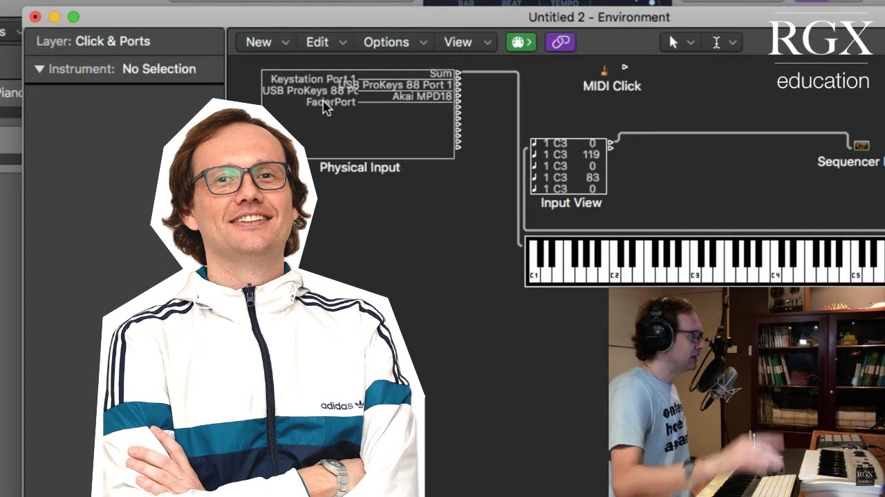 LOGIC PRO X - Dois Controladores MIDI, Cada um Com um Som Diferente