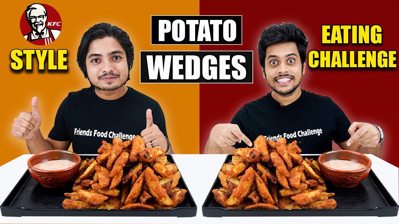 Crispy Potato Wedges Eating Competition || Friends Food Challenge
