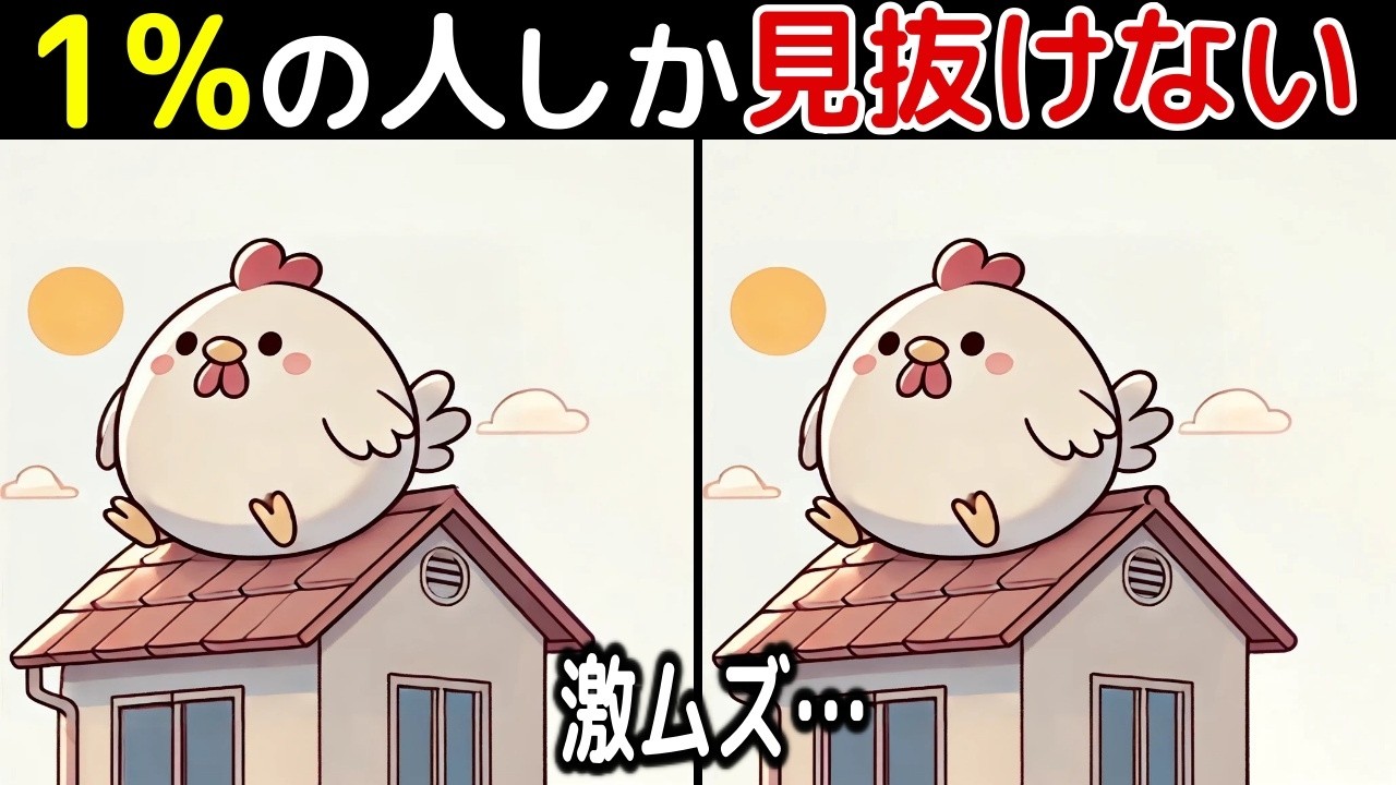 【間違い探し脳トレクイズ】60代以上のシニア・高齢者向け！50代でも難しいけど面白い【初級、中級、上級、最後に特別クイズ！】