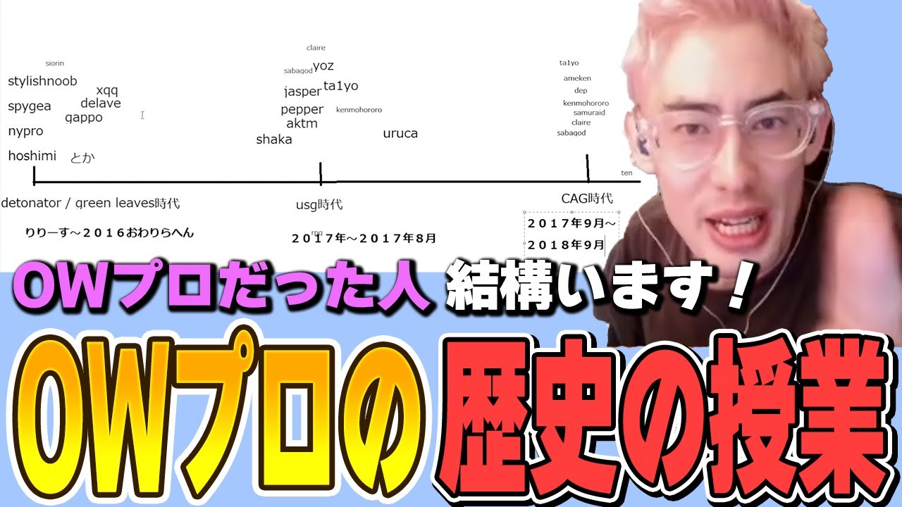 ta1yo先生によるOWプロの歴史の授業【切り抜き】
