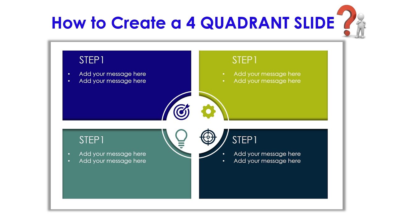 4 шаблона слайдов PowerPoint для презентаций в формате Quadrant