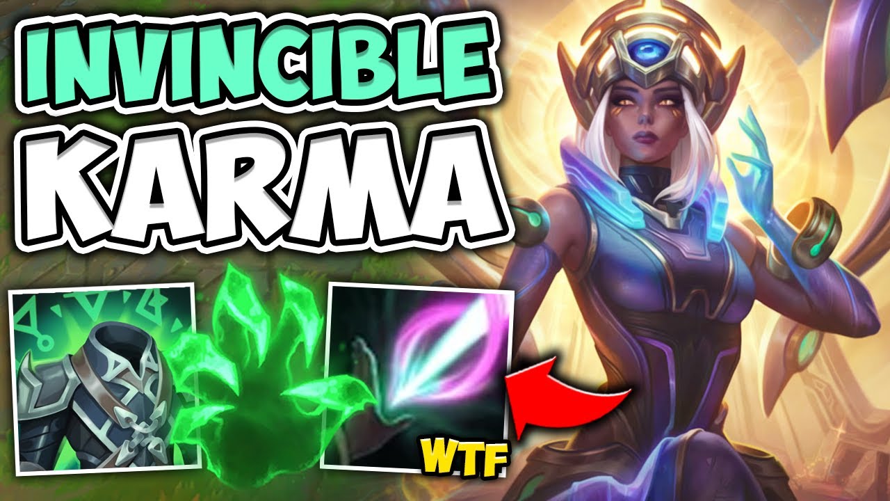 THIS RAID BOSS KARMA BUILD CAN 1V5 AND NEVER DIE! (W HEALS TO FULL) - League of Legends