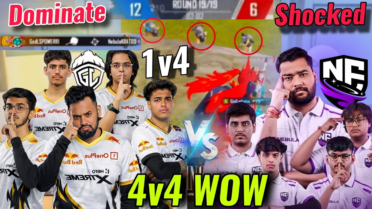Godl Dominate Nebula 😳4v4 Wow Mode 😮|Admino 1v4 NBE 🚨| Jonathan Almost 1V4 NBE🔥| Manya Shocked