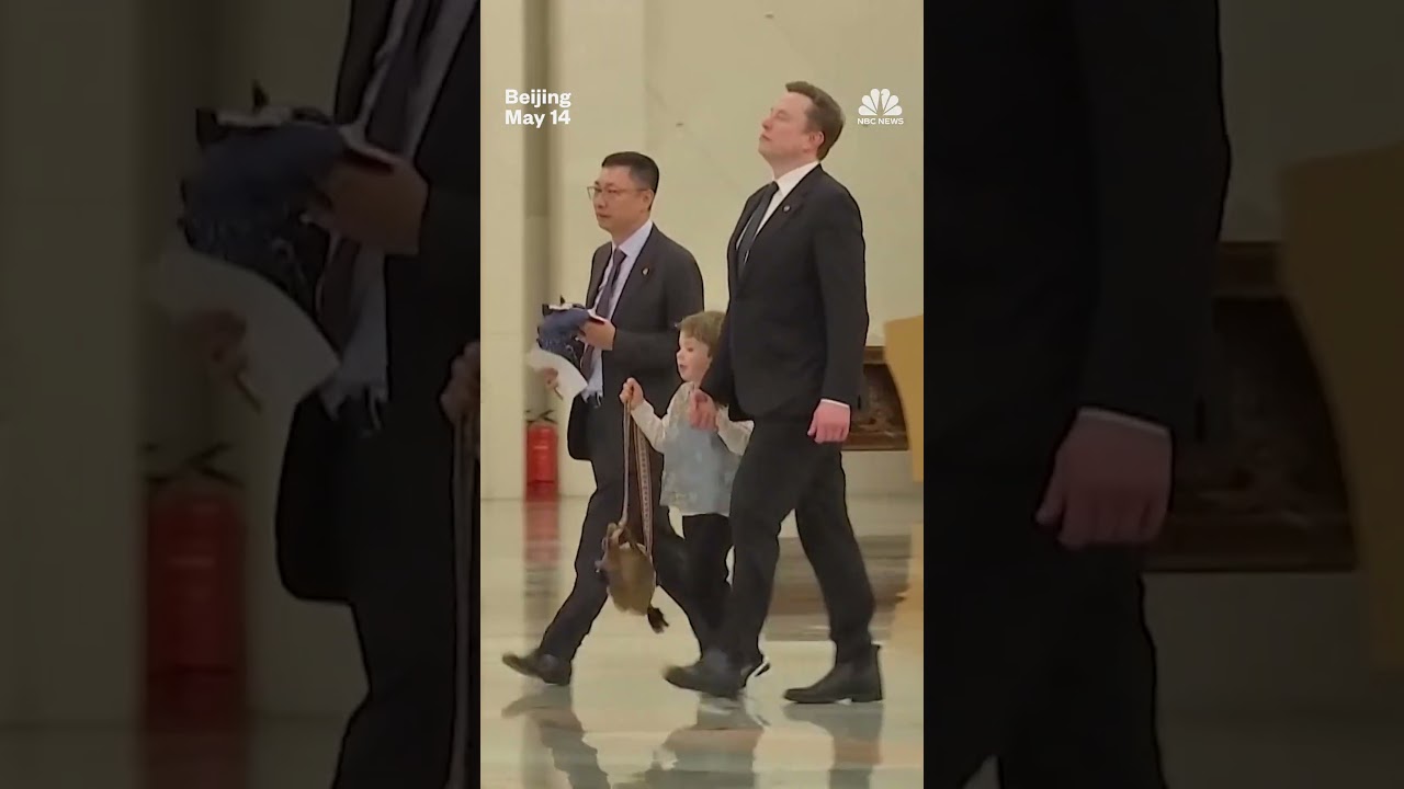 Elon Musk brings son X to China during Trump's visit