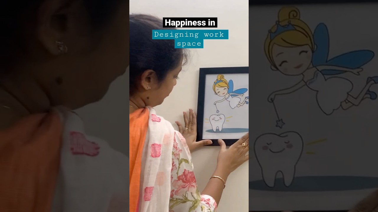 Happiness in designing work space #Paediatric dentist #PedoLove #HappySelfies !