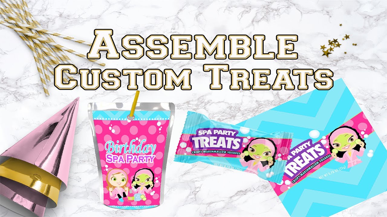 How To Assemble Custom Party Treats | Custom Rice Treat Wrapper