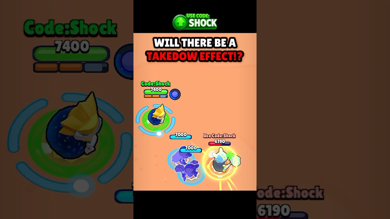 Will Legendary Skin Shadow Have Takedown Effect!?? #brawlstars #cosmicshock
