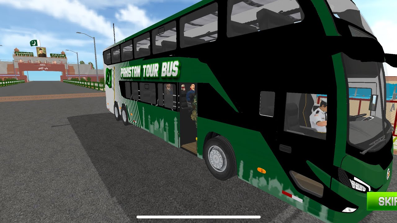 American bus driving gaming video 4K trading video