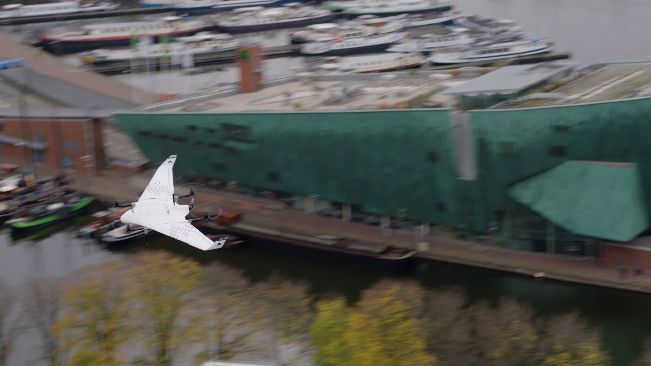 Avy Aera flies across Amsterdam excited for Amsterdam Drone Week 2020