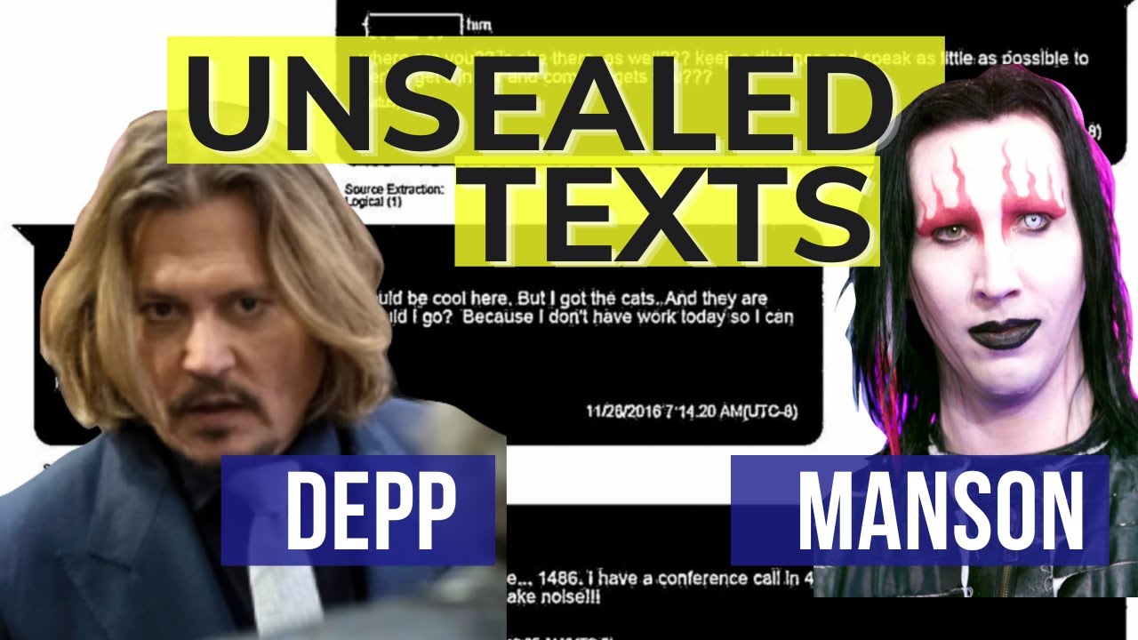 Johnny Depp & Marilyn Manson Text Messages Narrated (New Unsealed Court Documents Depp v. Heard)