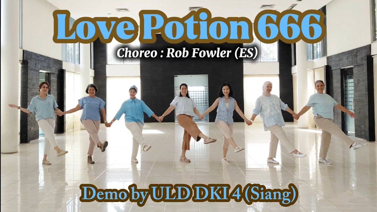 Love Potion 666 Line Dance ~ Rob Fowler (ES) | Demo by ULD DKI 4 (siang) 