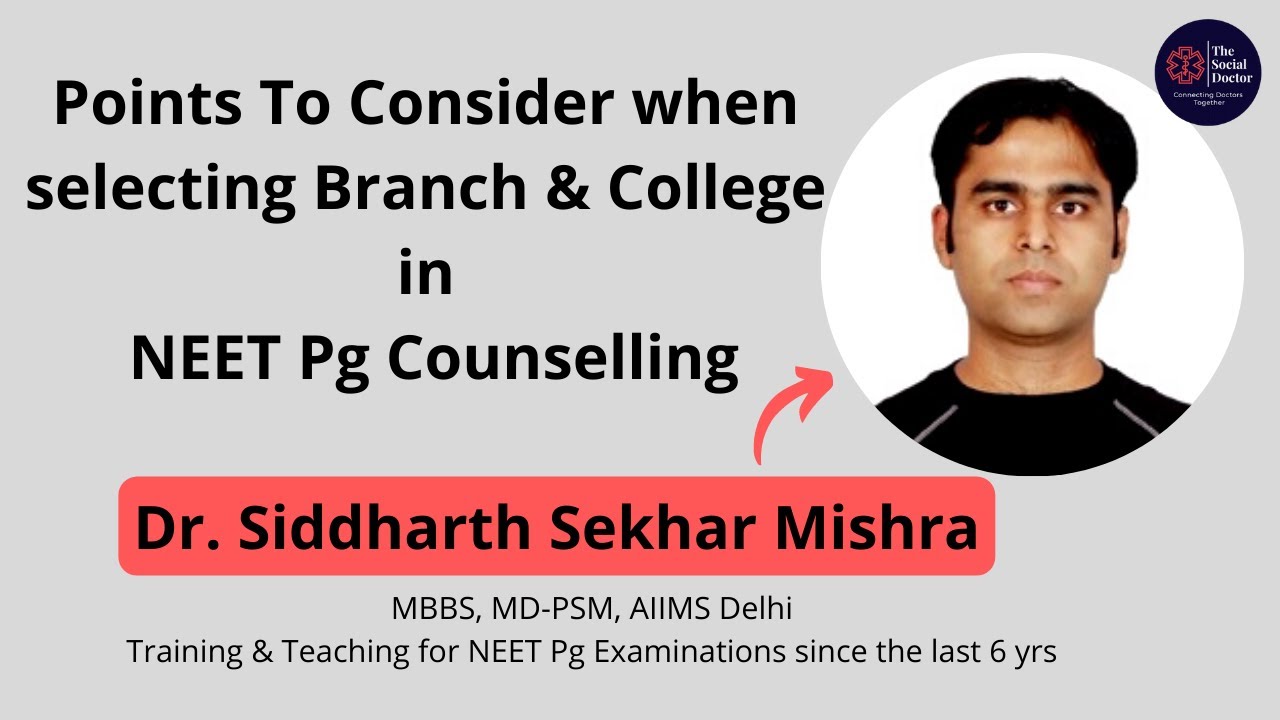 Points to consider when selecting branch in Neet Pg Counselling | Neet Pg counselling | Neet Pg