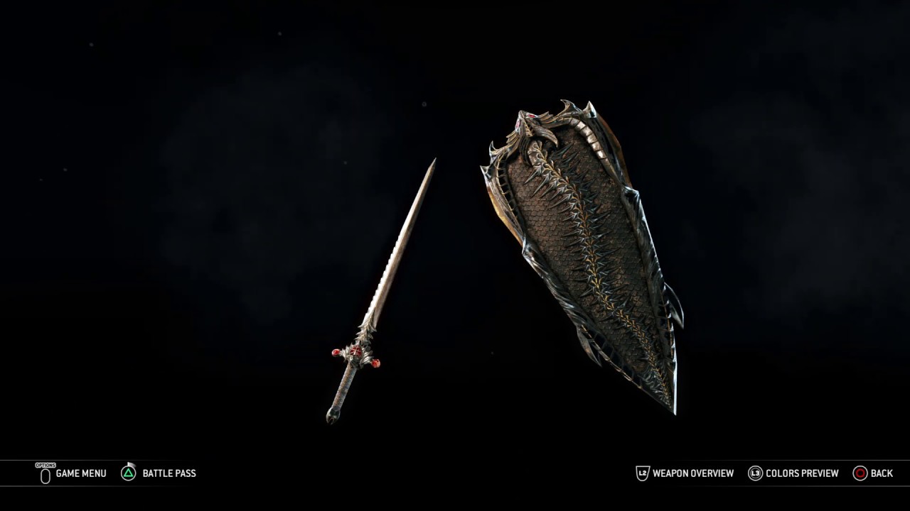 For Honor Black Prior 3 Epic unique sword shield sets Chaotic Dread,Gryphus Obscurus,Lacrimosa
