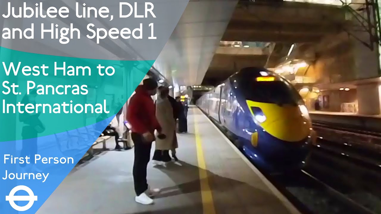 London Underground & HS1 First Person Journey - West Ham to St. Pancras International via Stratford