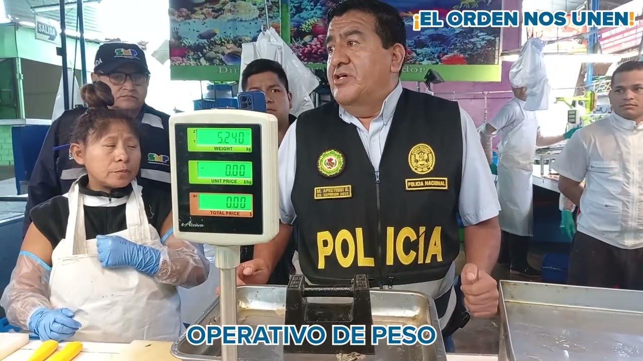 Operativo de fiscalización de balanzas en mercado