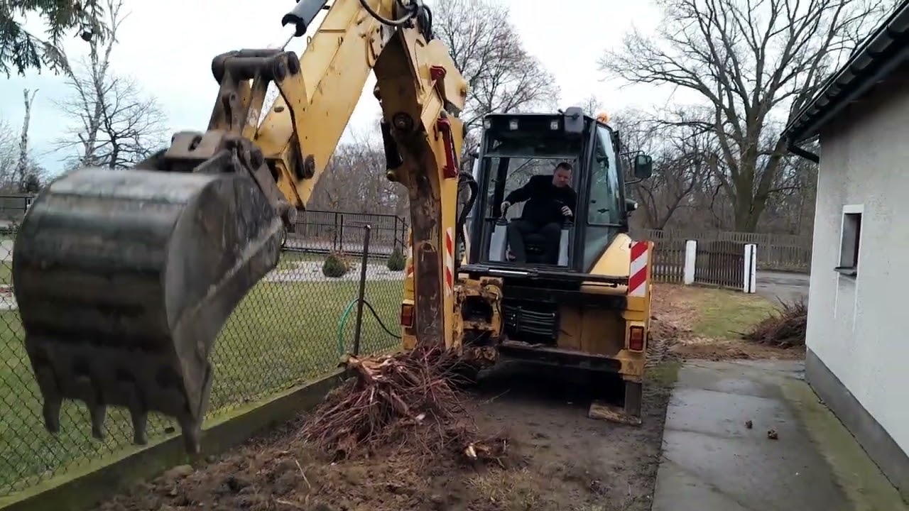 Cat 432e czyszczenie działki (zasubskrybuj kanał)