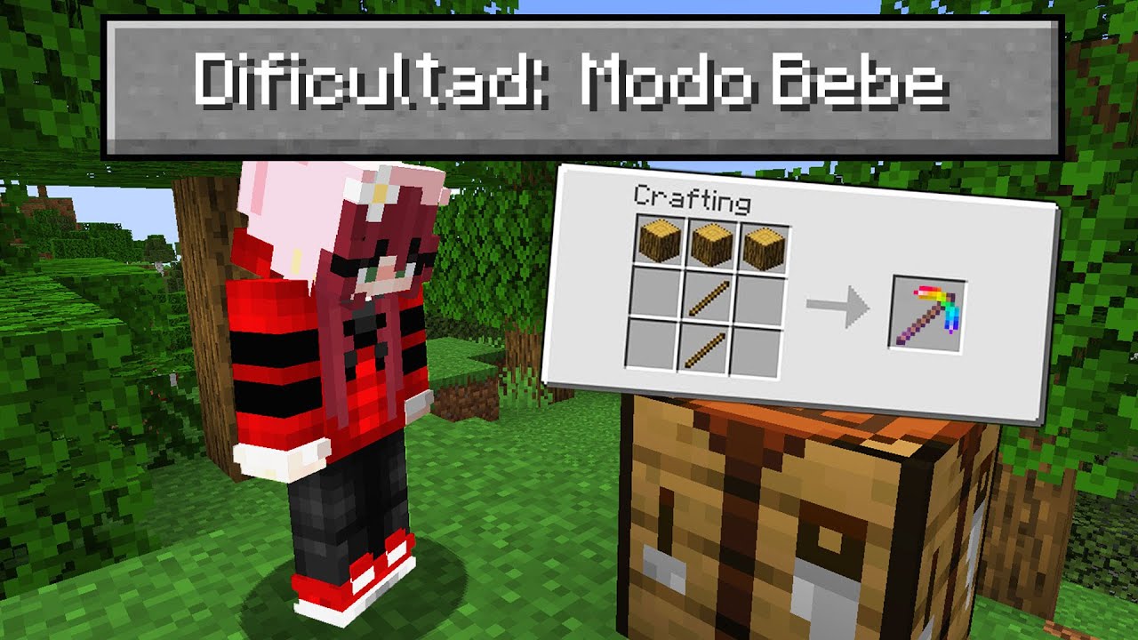 MI NOVIA PASA MINECRAFT PERO ES EN MODO BEBÉ !! - Roier