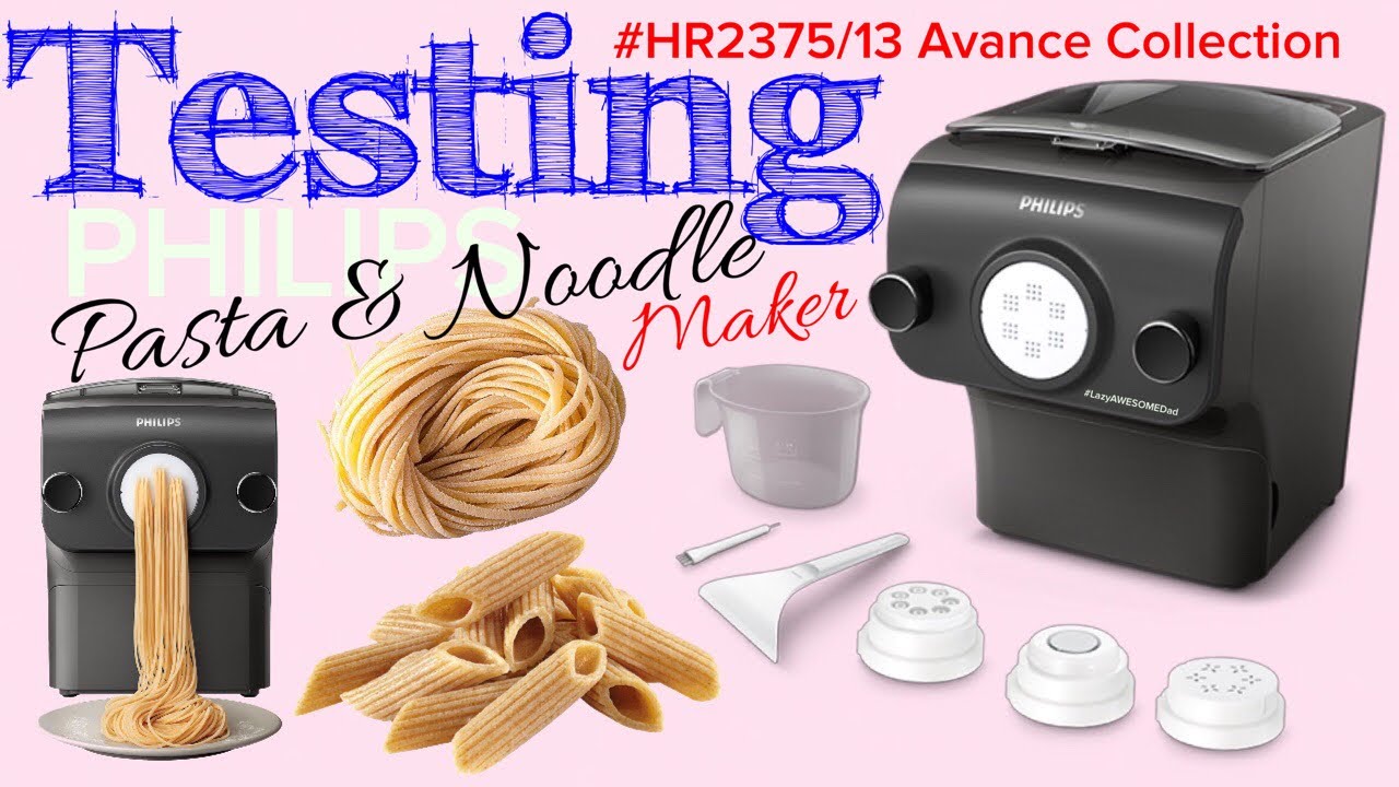 Making Pasta with new Philips Pasta and noodle maker Avance Collection HR2375/13 How to clean unbox