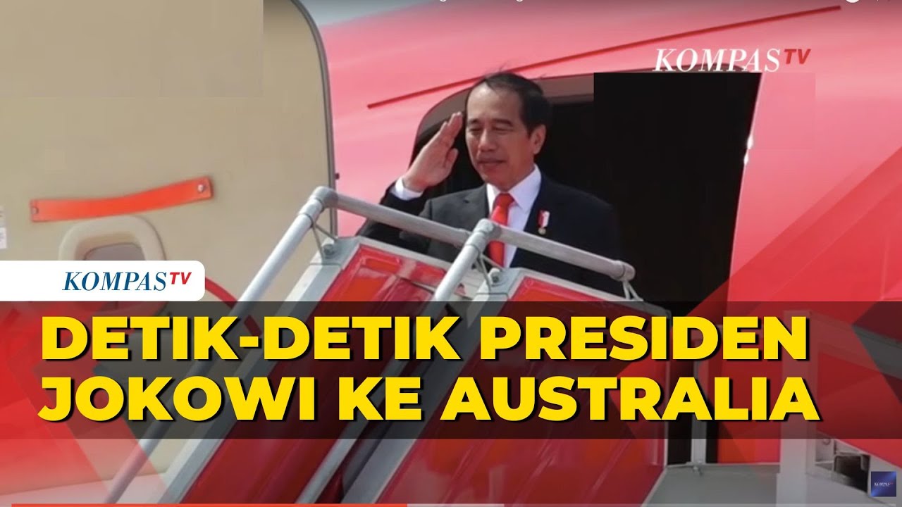 Detik-Detik Presiden Jokowi ke Australia dengan Pesawat Kepresidenan RI-1