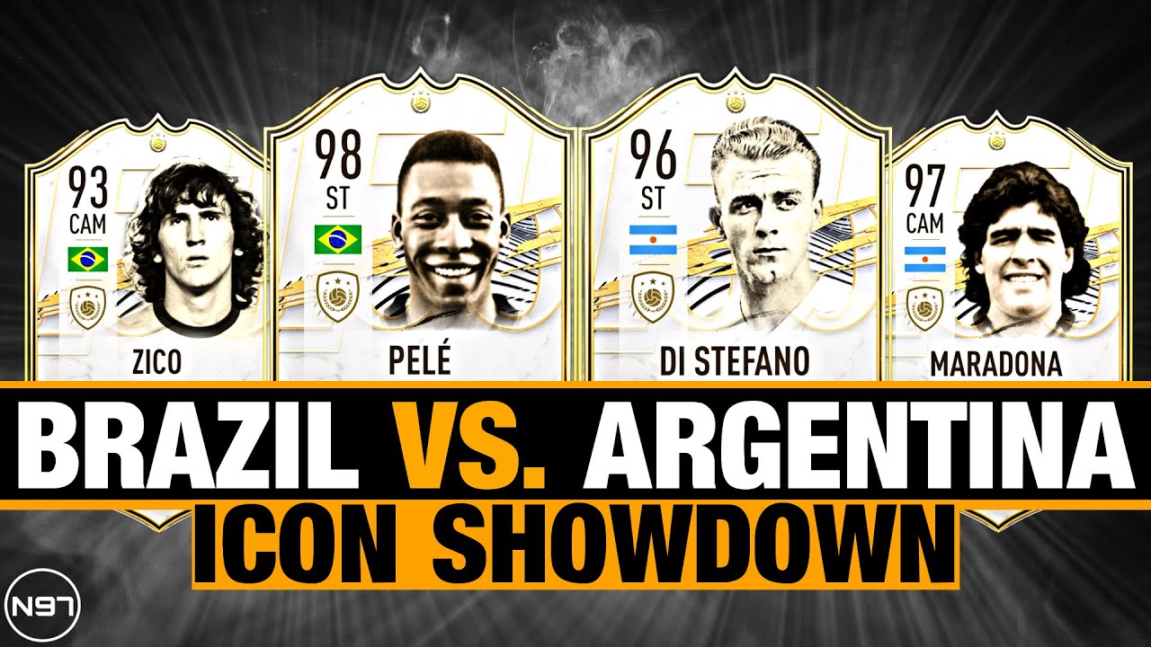 BRAZILIAN ICONS VS. ARGENTINIAN ICONS | ICON SHOWDOWN #2 | ft. Pele, Di Stefano, Maradona, Zico,...