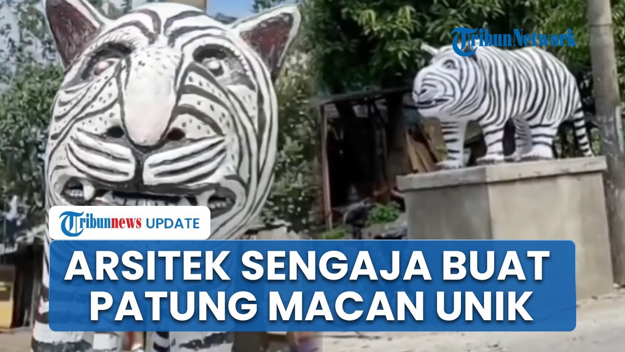 Pembuat Patung Macan Putih Viral di Kediri Ungkap Fakta: Sengaja Dibuat Ramah agar Anak Tak Takut