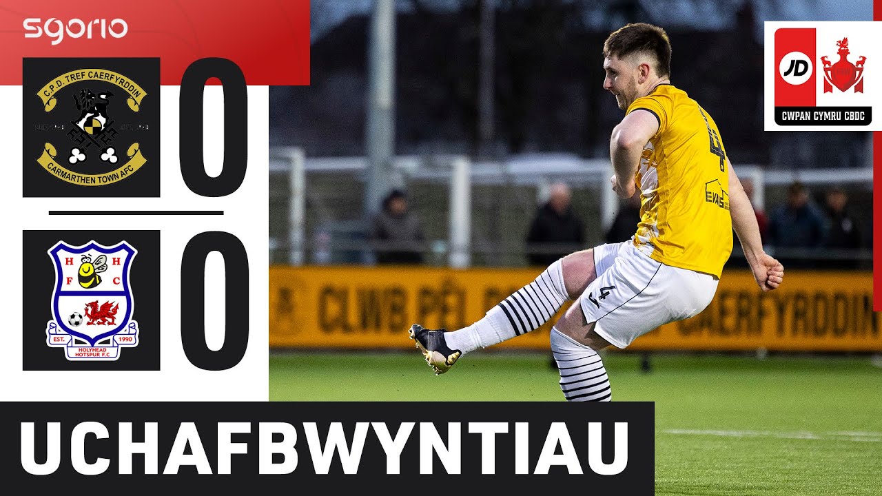 Uchafbwyntiau | Highlights: Caerfyrddin 0-0 Hotspur Caergybi | Cwpan Cymru JD