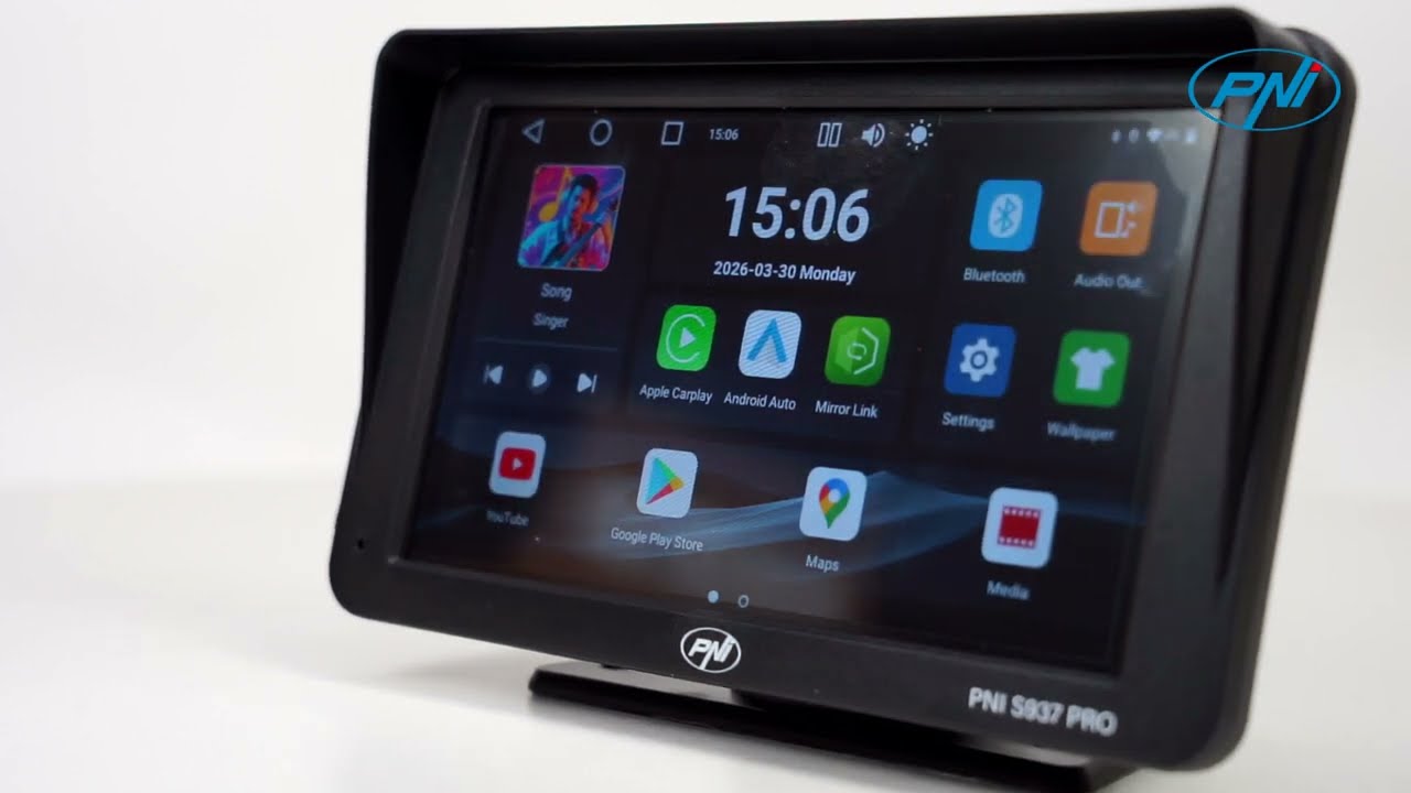PNI S937 PRO GPS Navigation System 7 Inch Android 13 Screen, 4GB DDR, 64GB ROM, CarPlay and Android