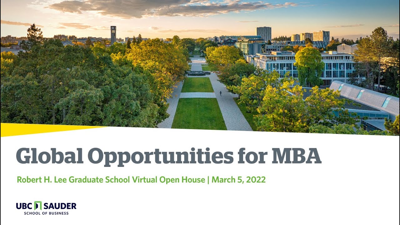 Robert H. Lee Graduate School Virtual Open House: Global Opportunities for MBA