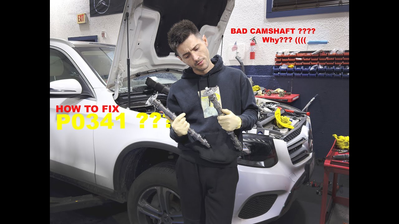 Mercedes GLC 300 2018 года выпуска - M274 - P034100 и P001685, замена распредвала - замена шестер...