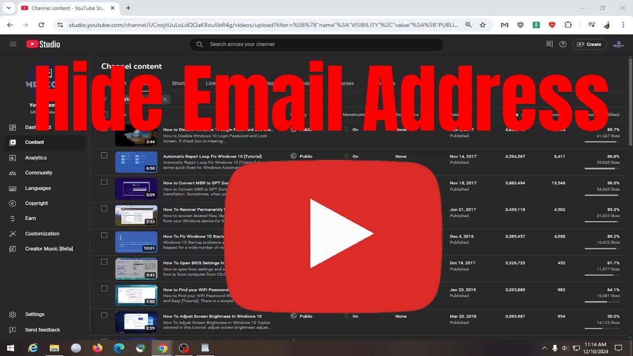 How To Hide Email Address On YouTube [Guide]