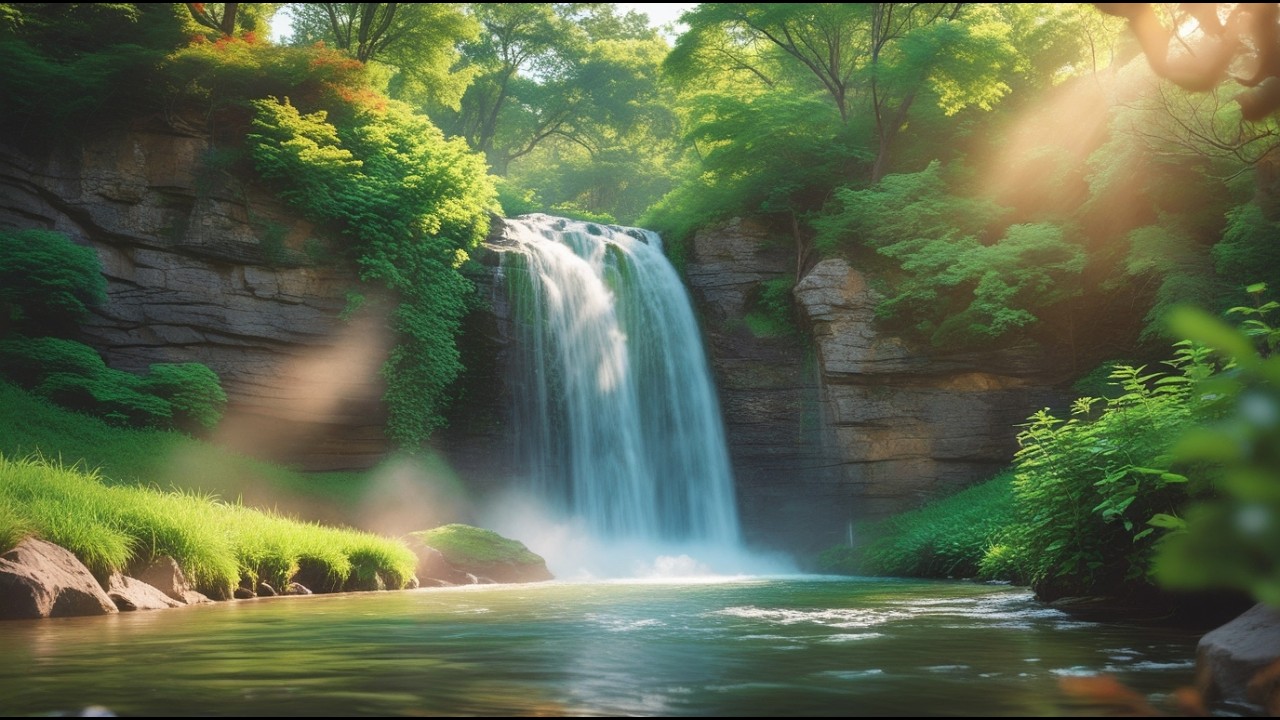 Eternal Cascade: 12 Hours of Mountain Waterfalls for Infinite Sleep, Calm & Focus