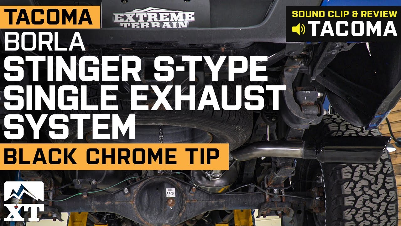 Tacoma Borla Stinger S-Type Single Exhaust System; Black Chrome Tips (2016-2020) Sound Clip & Review