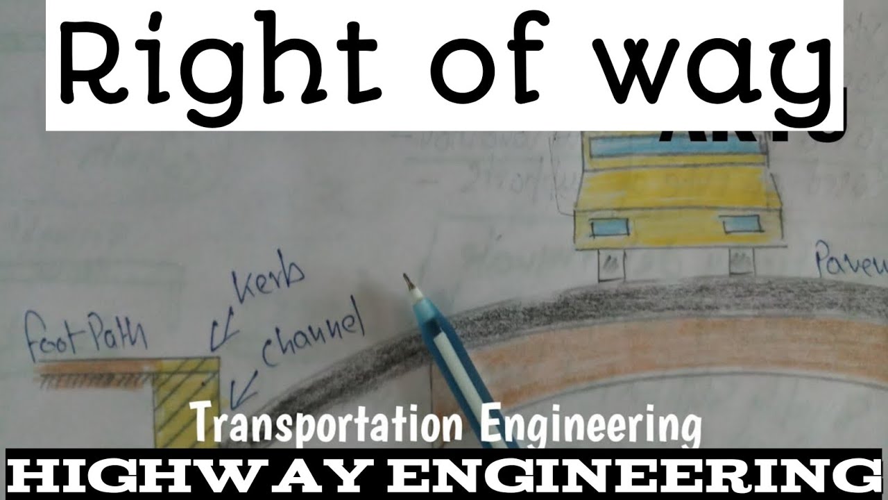 Right of way in Highway Engineering | Highway Engineering