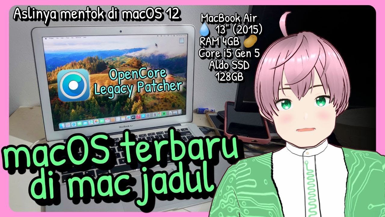 Mencoba Install macOS 14 Sonoma di MacBook Air (2015) jadul pakai Opencore (OCLP) [vTuber Indonesia]