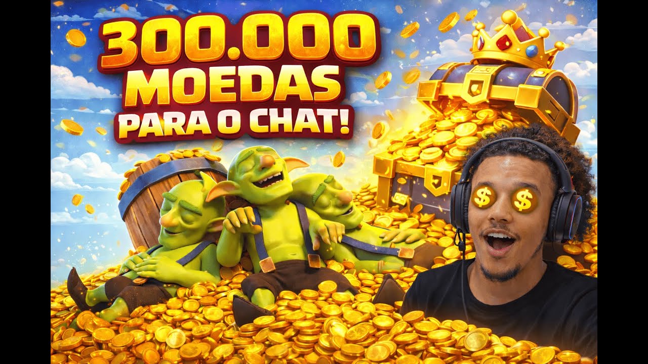 🔥 300.000 MOEDAS PARA O CHAT?! QUEM MERECE LEVAR TUDO? 🔥 #clashroyale