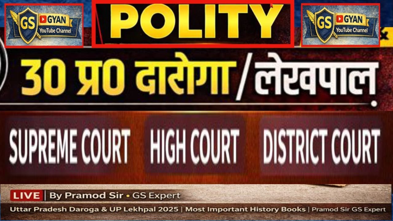 Supreme Court High Court District Court | Polity Most Important | UP Daroga Lekhpal 2025