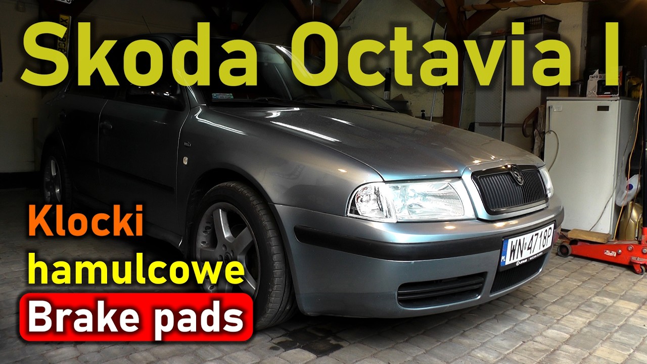 Skoda Octavia I Klocki hamulcowe czyszczenie lub wymiana Front brake pads cleaning or replacement