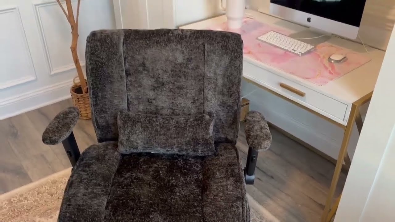 Criss Cross Chair with Wheels & Flip Arms, Wide Cross Legged Office Chair with Adjustable Tilt Criss