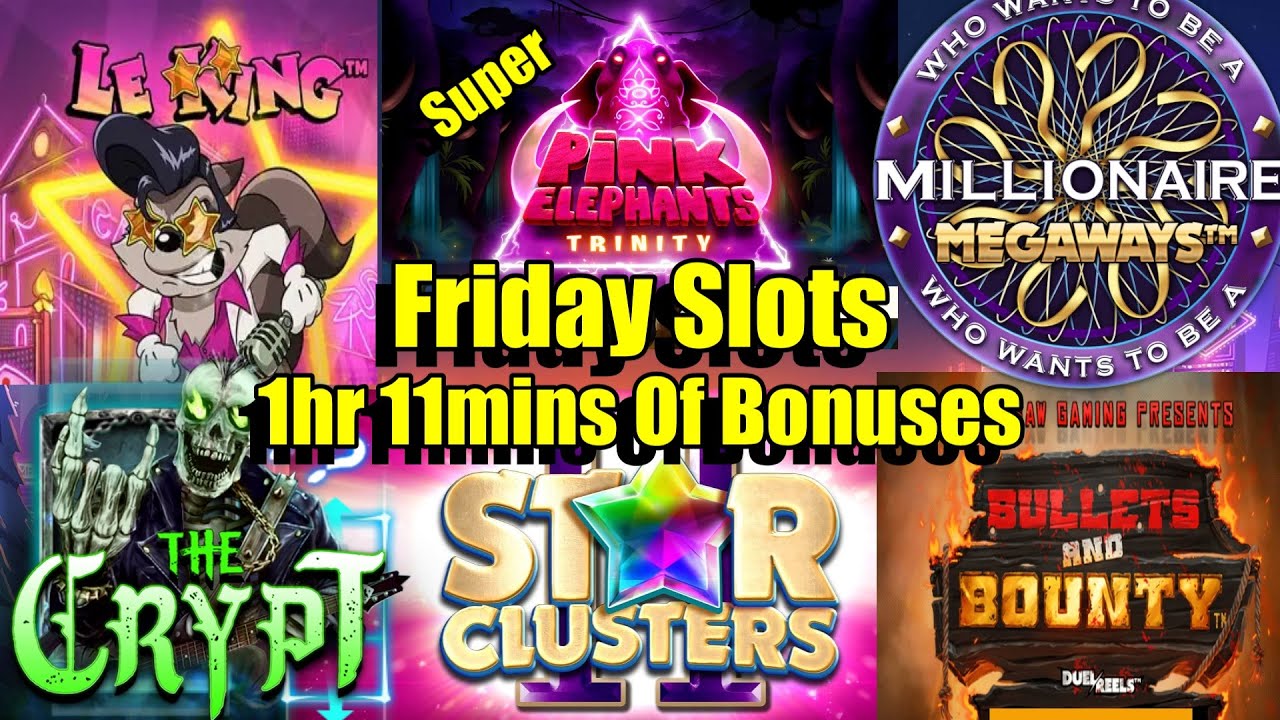 Fridays Crazy Slot Session, 1hr 11mins of Nonstop Bonuses, Pink Elephats Trinity Super &So Much More