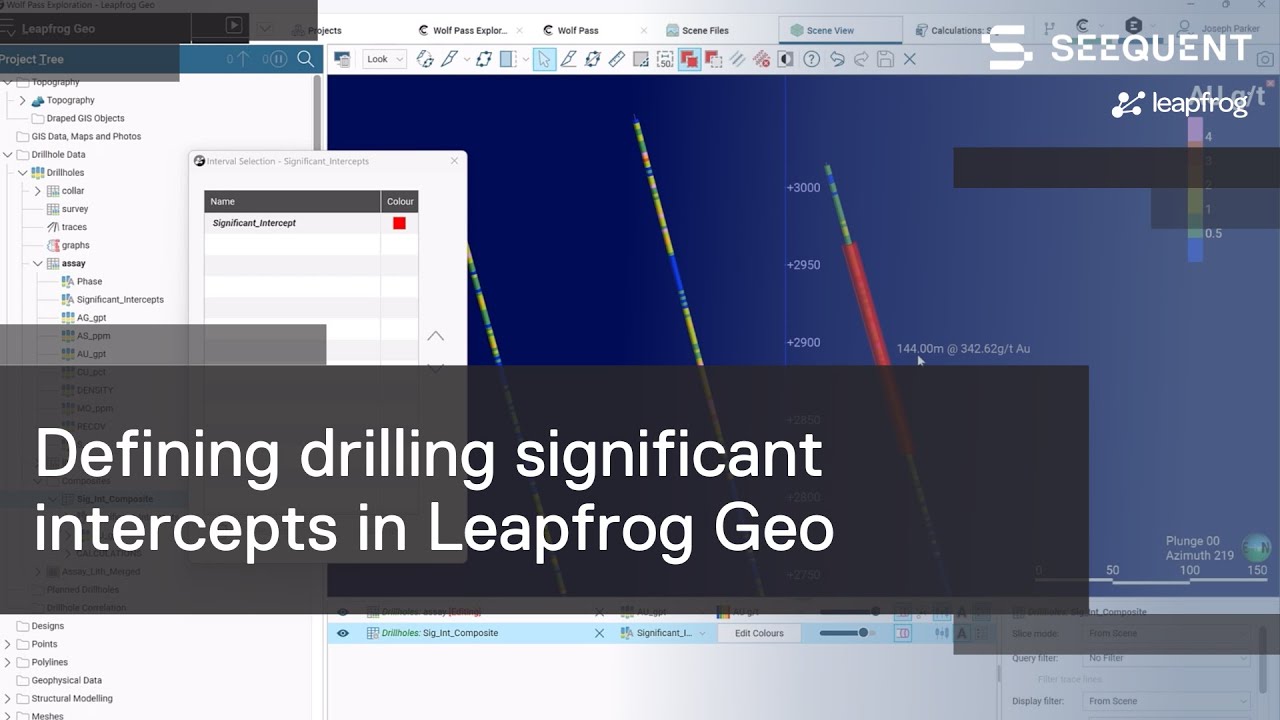 Defining drilling significant intercepts in Leapfrog