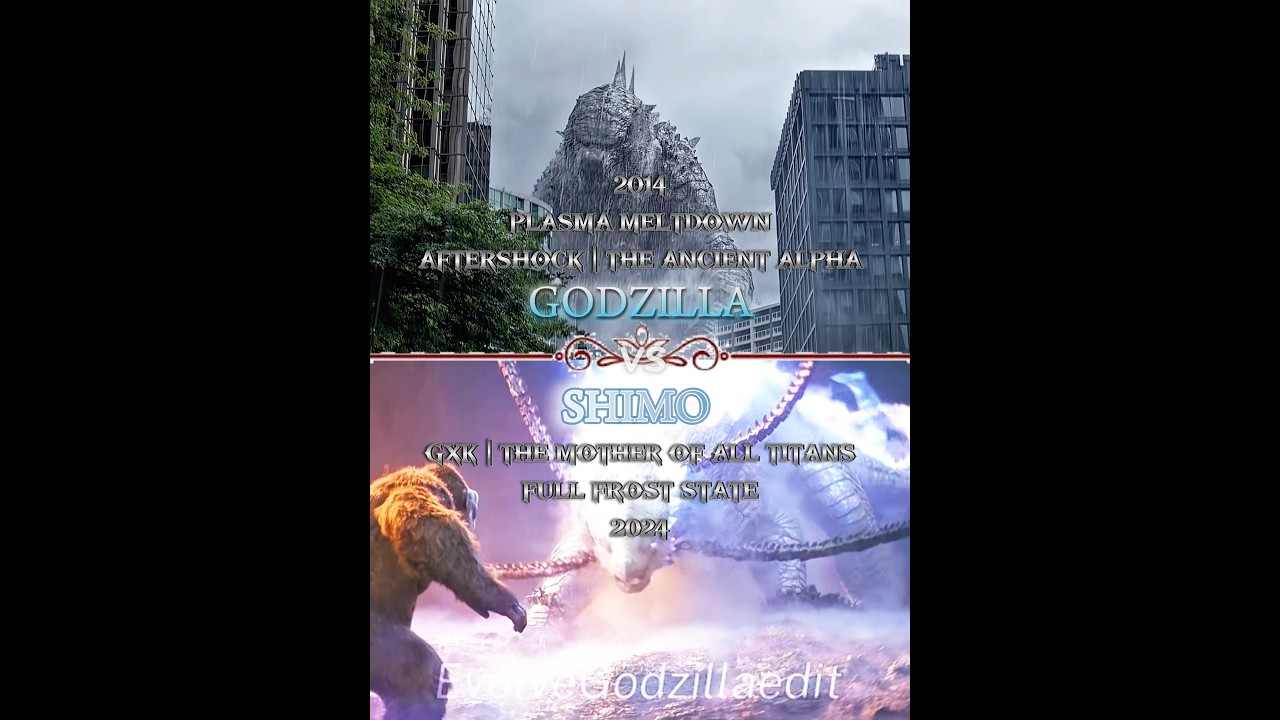 Godzilla 2014(Aftershock) Vs Shimo(Full Frost State) *Not my audio* #wisedit #1v1 (Read description)